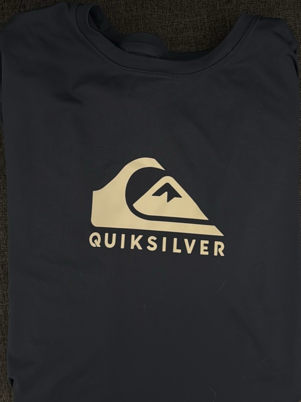 Quiksilver Black Tee with Cream Logo